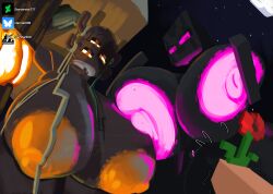 1boy 2d 2d_(artwork) 2d_artwork 2girls 3_eyes areola areolae big_areola big_areolae big_breasts big_nipples black_body black_skin branch breasts color colored creaking_(minecraft) duo duo_focus enderman enderwoman female female_focus female_only gigantic_boobs gigantic_breasts gigantic_tits glowing glowing_body glowing_eyes huge_areola huge_areolae huge_boobs huge_breasts huge_nipples hyper_areola hyper_areolae hyper_boobs hyper_breasts hyper_tits male minecraft monster monster_girl moon moonlight motion motion_lines motion_outline naked naked_female nervous nervous_male night night_sky nipples nude nude_female offering offering_to_another outside partial_male rule_63 shorter_male starstar000 steve_(minecraft) tagme tall taller_girl tree tree_girl