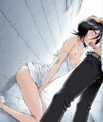 1boy 1girls accurate_art_style ai_generated alley ass asymmetrical_bangs backless_dress backless_outfit bare_shoulders belt belt_buckle black_hair black_pants bleach blush breasts breasts_out censored censored_penis clavicle clothed clothes_lift clothes_pull clothing covered_navel day dress dress_lift dress_pull erect_nipples erection exposed_breasts exposed_nipples fellatio female footwear from_above from_below hair_between_eyes hand_on_another's_head hand_on_head hand_on_penis handjob height_difference high_resolution highres irrumatio kneeling kuchiki_rukia large_filesize legs light-skinned_female light_skin long_legs looking_up male male_pubic_hair manga_style mosaic_censoring nipples no_bra noxxi_(artist) on_knees open_mouth oral outdoors panties pants pants_down pants_pull pantsu penis perky_breasts petite petite_body pubic_hair public_indecency purple_eyes pussy pussy_juice pussy_juice_drip pussy_juice_drip_through_clothes pussy_juice_puddle pussy_juice_stain rolling_eyes saliva saliva_drip saliva_string saliva_trail shiny_hair shirt shoes short_dress short_hair side_bangs skinny sleeveless sleeveless_dress slender_body slender_waist small_breasts smile solo_focus squatting straight strap_slip submissive submissive_female sundress sweat testicles tongue tongue_out underwear white_dress white_footwear white_shirt white_underwear