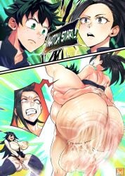 1boy 1girls ahe_gao arms_around_partner artist_name before_and_after big_ass black_eyes black_hair bra defeated drooling excessive_cum fat_ass female fingering_self fondling_breast green_eyes green_hair huge_ass huge_balls instant_loss_2koma izuku_midoriya kayama_nemuri male midnight_(my_hero_academia) momo_yaoyorozu mrc0001355_(jomuu) my_hero_academia ponytail public_sex purple_hair squirting stand_and_carry_position swinging_balls tears thick_thighs watermark