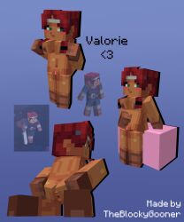 :3 accurate_art_style alternative_version_available blocky_body cubic_body cubic_breasts female female_focus holding_breast holding_breasts masturbation minecraft minecraft_dungeons self_upload squatting tagme theblockygooner valorie_(minecraft_dungeons)