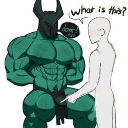apzapuru asking_a_question bara bara_tiddies gay helmet helmet_only league_of_legends mordekaiser muscular muscular_male riot_games teasing_penis touching_crotch underwear underwear_only