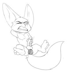 1boy anal anal_sex anus barefoot black_and_white canine clenched_teeth closed_eyes dildo disney erection fennec finnick foreskin fox hand_behind_head humanoid_penis jerseydevil line_art looking_pleasured male male_anal male_only mammal masturbation monochrome motion_lines penetration penile_masturbation penis plantigrade reclining retracted_foreskin sitting solo spread_legs spreading straining teeth uncircumcised uncut zootopia
