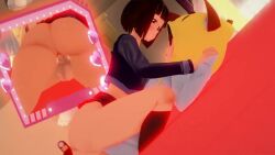 1boy 1girls 3d 3d_animation 3d_model alfaj0rricolino animated ass bed bedroom blush breasts capitangato female indoors latam_virtual_youtuber male sex short_hair starvtuber tagme thighs video virtual_youtuber vtuber