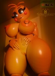 3d_(artwork) animatronic avian bird blender_(artwork) blender_cycles_(artwork) chicken digital_media_(artwork) dusk female five_nights_at_freddy's five_nights_at_freddy's_2 galliform genitals hi_res humanoid looking_at_viewer lovetaste_chica machine nipple_piercing nipples nude nude_female phasianid piercing pose robot schnozzracclewd scottgames solo standing toy_chica_(fnaf) vulva