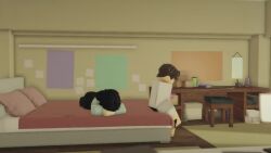 1boy 2023 2girls after_sex akrscoi animated aroused_by_another black_hair blowjob blush brown_hair cowgirl_position faceless_male female female_masturbation fingering_self glasses longer_than_30_seconds male male_on_top no_sound old_art on_bed recording recording_sex recording_video roblox robloxian sex tagme vaginal_penetration video watching_sex