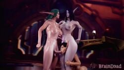 3d 3d_animation animated blood_elf braindead_(artist) elf elf_ears elf_female elf_futa elf_girl fellatio forced_oral futanari longer_than_30_seconds night_elf pink_body pink_skin purple_body purple_skin rape short_video shorter_than_one_minute sound tagme threesome video void_elf world_of_warcraft xal'atath