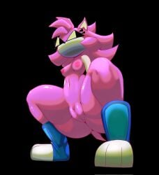 1lastshadow1 amy_rose breasts creepypasta crouching crouching_female looking_sideways ls malware_amy more_at_source naked_footwear nude perspective pink_body pink_nipples pussy sega shoes shoes_only small_breasts sonic.exe_(series) sonic_(series) tagme thick_thighs