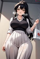 1girls _breasts ai_generated ass bangs big_ass big_breasts black_hair blush bra breasts child_bearing_hips cigarette cleavage curvaceous curvy curvy_body curvy_female curvy_figure curvy_hips deep_skin from_below green_eyes hi_res high_quality high_resolution highleg_panties highres hourglass_figure huge_ass huge_breasts huge_hips huge_thighs long_hair long_skirt mature mature_female milf mole mole_under_eye mommy mother nail_polish necklace paid_reward_available perspective ponytail renee_graves see-through see-through_clothing shiny_skin skindentation skirt smoking soft_breasts standing sweat sweating the_coffin_of_andy_and_leyley thick_thighs velutinx very_long_hair vest visible_breath voluptuous voluptuous_body voluptuous_female watermark wet wet_body wet_clothes wide_hips