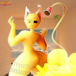 2025 ass ass_focus black_eyes butt_focus cat_smile dandy's_world eproctophillia fanart fart fart_fetish farting farts female liminal_spaces no_dialogue nyrezu onomatopoeia original_character pussy scars scraps_(dandy's_world) silly tail thicc thicc_ass thicc_thighs thick thick_ass thick_thighs yellow_background yellow_fart