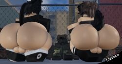 1boy 1boys 2boys 2femboys 3boys 3d 3d_(artwork artist_name ass ass_bigger_than_head big_ass big_butt black_hair bottomless color comic_page day dumptruck_ass femboy gay hoodie huge_ass huge_butt image nude outdoors pawg penis porboro roblox robloxian thick thick_ass thick_thighs thighhighs thighs wide_hips