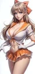 ai_generated bishoujo_senshi_sailor_moon bow clothing medium_breasts minako_aino sailor_venus skirt