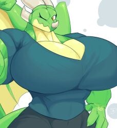 big_breasts breasts cleavage dreamerknights female furry huge_breasts muscular muscular_female tagme thick_thighs wide_hips