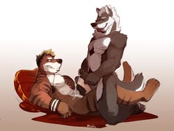 2boys balls cum frottage furry furry_only gay male male_only penis redic-nomad yaoi