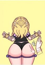 ai_generated ass ass_focus big_ass floating_hands gacha_club gacha_life oc panties spanking thick thick_ass