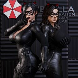 2girls 3d ada_wong big_ass big_breasts bioware breasts bust busty capcom crossover curvaceous curvy curvy_figure electronic_arts female hips hourglass_figure huge_ass huge_breasts large_ass large_breasts light-skinned_female light_skin mass_effect mature mature_female mehlabs miranda_lawson multiple_girls resident_evil slim_waist thick thick_hips thick_legs thick_thighs thighs top_heavy voluptuous waist wide_hips