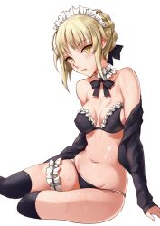 1girls absurd_res absurdres areola_bulge artoria_pendragon_(alter_swimsuit_rider)_(fate) artoria_pendragon_(alter_swimsuit_rider)_(second_ascension)_(fate) artoria_pendragon_(fate) bare_back bare_belly bare_chest bare_hands bare_hips bare_midriff bare_navel bare_shoulders bare_skin bare_thighs bare_torso belly belly_button bikini bikini_bottom bikini_only bikini_top black_bikini black_bikini_bottom black_bikini_only black_bikini_top black_hair_ribbon black_jacket black_legwear black_leotard black_ribbon black_stockings black_string_bikini black_swimsuit black_swimwear black_thighhighs blonde_female blonde_hair blonde_hair blonde_hair_female blush blush blushing_at_viewer blushing_female breasts cleavage collarbone dot_nose elbows eyebrows_visible_through_hair fate/grand_order fate_(series) female female_focus female_only fingernails fingers full_body groin hair_bun hair_ribbon half_naked hamidasu head_tilt high_resolution highres hourglass_figure jacket knees legs legs_together legwear leotard light-skinned_female light_skin lips looking_at_viewer maid maid_bikini maid_headdress medium_breasts naked naked_female navel nipple_bulge nude nude_female off_shoulder pussy ribbon short_hair shoulders side-tie_bikini sideboob sidelocks simple_background sitting slender_body slender_waist slim_girl slim_waist solo stockings string_bikini swimsuit swimwear thick_thighs thighhighs thighs thin_waist tilted_head underboob v-line wet wet_belly wet_bikini wet_body wet_breasts wet_face wet_legs wet_skin wet_thighs white_background wide_hips yellow_eyes yellow_eyes_female