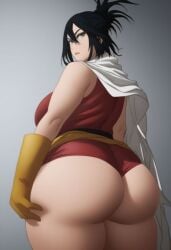 ai_generated busty chubby_female huge_ass huge_breasts low-angle_view my_hero_academia nana_shimura solo_female thick_thighs