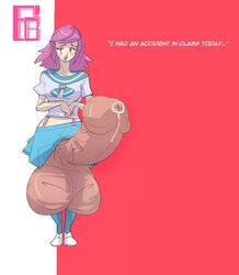 bed_benders_inc english futa_only futanari hair huge_balls huge_cock hyper_balls hyper_penis intersex penis precum sailor_uniform schoolgirl shy text