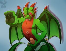 1boy anthro blush claws cum cumshot diaper dragon erection half-closed_eyes hamuto horn looking_down male male_only masturbation nude orgasm penis sharp_claws sharp_teeth smile solo standing teeth tongue tongue_out wings xnirox