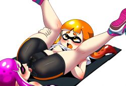 ai_generated cunnilingus cunnilingus_through_clothes inkling inkling_girl kaori_(splatoon) splatoon