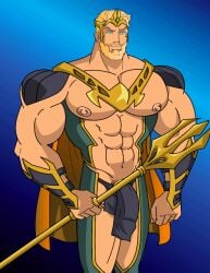 animated aquaman aquaman_(series) arthur_curry big_cock big_penis bulge cape caucasian caucasian_male cock_cage dc flaccid flaccid_penis huge_cock huge_penis injustice male male_only mchlsctt709 muscles muscular muscular_male penis_outline superhero trident uncircumcised uncut veiny_penis