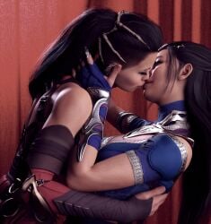 2girls 3d black_hair breasts bust busty chest curvaceous curves curvy curvy_figure dark_hair edenian female female_focus hips hourglass_figure incest kitana kiteena kunoichi large_ass large_breasts legs light-skinned_female light_skin mature mature_female mileena mortal_kombat mortal_kombat_1_(2023) netherrealm_studios ninja outworld princess rayalterego23 sisters slim_waist thick thick_hips thick_legs thick_thighs thighs twincest twins voluptuous waist wide_hips yuri