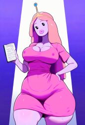 adventure_time ai_generated big_breasts big_lips princess_bubblegum repartz thick_thighs