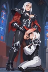 1futa 2girls adepta_sororitas ai_generated ai_voice_acted armor artificialanaleptic artist_name battle_sister belt blue_eyes blush boobplate boots breastplate breasts cape cleavage clothing english_voice_acting erection fellatio female footwear full_body futa_on_female futa_with_female futanari gloves greaves green_eyes hand_on_another's_head head_grab high_heels indoors intersex kneeling large_breasts large_penis long_hair makeup mp4 multiple_girls oral parted_lips penis power_armor praying red_cape shoes sister_of_battle sisters sitting sound sound_only_video stained_glass standing testicles uncensored vambraces video voice voice_acted warhammer_(franchise) warhammer_40k white_hair window