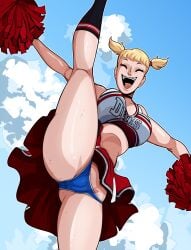 blonde_hair busty cheerleader cheerleader_uniform dj_(hellonearthiii) female female_focus female_only hellonearthiii hourglass_figure st._denis_academy_(hellonearthiii) tagme wide_hips