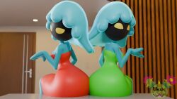 2girls absurd_res animal_humanoid anthro ass big_butt cnidarian cnidarian_humanoid duo female hi_res humanoid jellyfish jellyfish_humanoid jellyfish_sisters marine marine_humanoid mario_(series) mario_and_luigi_(series) medusozoan medusozoan_humanoid nintendo omananimations teasing teasing_viewer teasing_with_butt thick_thighs wide_hips