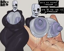 1boy 1boy1girl 1girls areola_slip areolae big_breasts boobjob breasts clothed clothing cum cum_on_breasts deltarune female gaster huge_breasts kopokofiart large_breasts male nipples no_background penis penis_between_breasts rule_63 rule_63 seductive sticky thick_thighs thunder_thighs titjob topless trend twitter_trend undertale w.d._gaster watermark windings