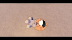 1boy 1girls big_breasts blowjob cum dark-skinned_female dummy_(roblox) gameplay naked_female overhead_view roblox roblox_game roblox_studio robloxian shorter_than_30_seconds sound tagme top-down_view video whorblox_adventure