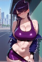1girls ai_generated arzagod ass big_ass big_breasts breasts bubble_butt dat_ass female huge_ass komi-san_wa_komyushou_desu komi_shouko large_ass perfect_body pussy seductive_look sportswear tagme thick_ass thick_thighs wide_hips