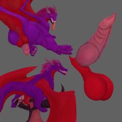 bat_wings battle claws creature fangs full_body gen_1_pokemon grey_background kicking long_tongue no_humans pokemon_(creature) red_eyes sharp_teeth simple_background standing teeth tongue wings