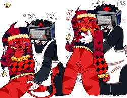 antennae blush blushing c00lkidd crying crying_with_eyes_open fingering fingering_anus fingering_partner holding implied_rape jester_outfit non_con non_consensual nurse_cap one_eye_closed penis precum questionable_consent raped red_body ricky.jpg roblox shivering simple_background tagme tears tears_in_eyes tv_head