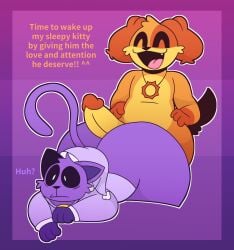 anthro anthro_on_anthro anthro_only balls canine catnap catnap_(poppy_playtime) critters_(poppy_playtime) dogday dogday_(poppy_playtime) doggy domestic_cat domestic_dog feline furry furry_only gay grab_the_butt male no_humans orange_fur orange_skin poppy_playtime poppy_playtime_(chapter_3) purple_fur purple_skin sex smiling_critters tagme tunemon