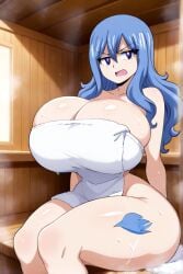 ai_generated blue_hair fairy_tail female huge_breasts juvia_lockser thick_thighs