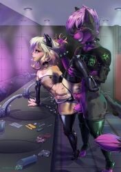 anal anal_sex anthro anthro_penetrating anthro_penetrating_human anus armwear balls bathroom blush bodily_fluids bottomless bottomless_anthro bottomless_male clothed clothing cocaine collar condom condom_wrapper credit_card crossdressing digital_media_(artwork) digitigrade domestic_cat dripping drugs duo elbow_gloves erection eyeshadow fake_ears feet felid feline felis femboy filled_condom fishnet_armwear fishnet_clothing fishnet_legwear fungus fur genital_fluids genital_piercing genitals gloves hair handwear hi_res holding_hair holding_leg human human_on_anthro human_penetrated humanoid_genitalia humanoid_penis interspecies jockstrap latex latex_armwear latex_clothing latex_elbow_gloves latex_gloves latex_handwear latex_legwear latex_stockings leaking_precum legwear makeup male male/male male_on_human male_penetrated male_penetrating male_penetrating_male mammal mirror mostly_nude mushroom nipple_covers open_mouth penetration penile penile_penetration penis penis_piercing piercing precum public_restroom saliva saliva_drip sex sexual_barrier_device shirt smile spread_legs spreading standing standing_sex stockings tail tinto_(artist) toes topwear touching_hair underwear