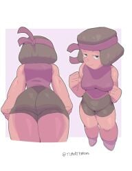 back_view big_ass big_breasts big_breasts big_butt big_titties black_hair cartoon_network curvaceous curvaceous_female curvaceous_figure curvy curvy_figure curvy_hips female female_focus female_only looking_at_viewer red_skin ruby_(steven_universe) short_hair shortstack steven_universe tumorterrors