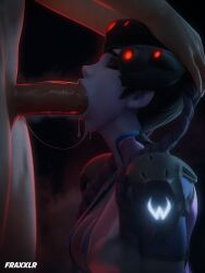 3d big_penis blender blowjob cock_hungry cock_worship facial fellatio fraxxlr imminent_oral kissing_penis latex_suit long_hair overwatch overwatch_2 purple_body purple_skin saliva saliva_drip sucking widowmaker yellow_eyes