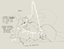 2_tails anthro big_breasts biped bodily_fluids breasts cum cum_on_breasts cum_on_face cumshot dialogue duo ejaculation english_text female genital_fluids hair handjob huge_breasts human human_on_anthro interspecies iris_(unyin) lying male male/female mammal multi_tail nipples nude penile profanity pupils sex simple_background tail text thick_thighs unyin