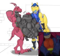 ambiguous_fluids anthro arkan_(flardan) aroused belly big_bulge bottomwear bulge casual_pred cheasket_(flardan) clothing curled_up detailed_bulge exhibitionism face_imprint footwear galvantula garchomp garchomp_(reburst) generation_4_pokemon generation_5_pokemon glistening glistening_clothing glistening_underwear gloves grin groan group gurgle_(sound_effect) hand_imprint handwear heartman98 hi_res humanoid humiliation imprint internal legwear liquid male male_pred muffled muffled_moaning nintendo oral_vore organs paw_imprint paws pokemon pokemon_(species) pokemon_pred pokemorph public public_exposure public_humiliation rumbling_stomach sam_(samagthrav2) scarf shocked shorts sleeves smile socks soft_vore sound_effects speedo spread_knees stomach stomach_bulge strolling surprised_expression swimwear tight_bottomwear tight_bulges tight_clothing tight_shorts tight_underwear tights toothy_grin topwear trio underwear venipede vest vore willing_prey zipper_topwear