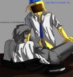2boys balls bottomless censored_face chance_(forsaken) dialogue dick english_text fiosh6 forsaken_(roblox) gay itrapped_(forsaken) male_only penis roblox roblox_game robloxian tagme text