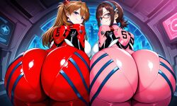 2girls ai_generated ass_bigger_than_head asuka_langley_sohryu big_ass big_breasts big_thighs breasts bust busty chest curvaceous curvy curvy_figure daidouji_(artist) daidoujipv digital_media_(artwork) dumptruck_ass dumptruck_butt enormous_ass fat_ass female giant_ass gigantic_ass hips hourglass_figure huge_ass huge_breasts huge_thighs hyper_ass large_ass large_breasts large_thighs legs makinami_mari_illustrious mari_illustrious_makinami massive_ass mature mature_female neon_genesis_evangelion slim_waist thick thick_ass thick_hips thick_legs thick_thighs thighs thighs_bigger_than_head voluptuous waist wide_ass wide_hips wide_thighs