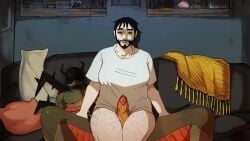 1boy 1cuntboy abe_(fscare) anthro big_breasts big_thighs bouncing_breasts cuntboy cuntboy/male cuntboy_focus cuntboy_only cuntboy_with_breasts fscare hairy hairy_legs intersex loop looping_animation male male_only monster monster_boy monster_cock monsterfucker monsterfucking original penis penis_out tagme thick_legs thick_thighs thigh_job thigh_sex thighs trans_man transmasc video