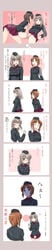 absurdres blush brown_hair comic futa_with_female futanari garrison_cap girls_und_panzer hair handjob hat headgear highres imagining intersex itsumi_erika long_image military military_uniform multiple_girls nishizumi_maho nishizumi_miho open_mouth penis pussy_juice shaded_face short_hair silver_hair skirt tall_image text translation_request uniform wanyan_aguda