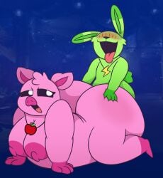 anthro anthro_on_anthro anthro_only black_sclera bunny critters_(poppy_playtime) domestic_pig domestic_rabbit female furry_only green_body green_fur green_skin hoppy_hopscotch hoppy_hopscotch_(poppy_playtime) no_humans picky_piggy_(poppy_playtime) pickypiggy pig pink_body pink_fur pink_skin poppy_playtime poppy_playtime_(chapter_3) rabbit sex smiling_critters solo tagme tunemon white_pupils
