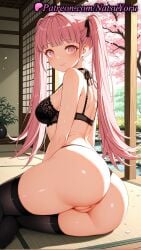 1girls 2025 ai ai_assisted ai_generated anime anime_style ass bangs black_bra black_legwear black_panties black_thighhighs blunt_bangs bra breasts closed_mouth female fire_emblem fire_emblem:_three_houses hair_ribbon hentai hi_res high_quality high_resolution highres hilda_valentine_goneril indoors long_hair looking_at_viewer looking_back natsuyoru oshiri panties patreon pink_eyes pink_hair pussy ribbon smile solo stable_diffusion thighhighs thong twintails uncensored underwear underwear_only vagina voluptuous voluptuous_female