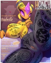 2022 anthro anus areola arthropod bandai_namco bee big_areola big_breasts big_nipples black_body bodywriting brandedtattoo branding_mark breast_rest breast_squish breasts bug_type canid clitoris cover degrading_tattoo degrading_text digital_media_(artwork) digital_painting_(artwork) edit english_text female flying_type furry generation_4_pokemon genitals group hi_res huge_breasts humanoid_genitalia humanoid_pussy hymenopteran insects inside inviting isabelle_(r-mk) looking_at_viewer magazine magazine_cover mammal multicolored_pussy nintendo nipples nude orange_areola orange_inner_pussy orange_nipples orange_pussy pokemon pokemon_(species) presenting presenting_pussy property purple_eyes pussy r-mk raised_leg rock_type sitting solo_focus spread_legs spreading squish tattoo tattoo_on_arm tattoo_on_ass tattoo_on_breasttext tattoo_on_face tattoo_on_leg tattoo_on_thigh text thick_thighs third-party_edit two_tone_pussy type_advantage typed vespiquen video_games wide_hips yellow_body yiff