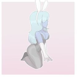 big_ass big_breasts big_butt big_thighs big_titties blue_body blue_skin bunny_ears bunny_girl bunny_girl_suit bunnysuit cartoon_network curvaceous curvaceous_female curvaceous_figure curvy curvy_figure curvy_hips cyclops_girl female female_focus female_only long_hair sapphire_(steven_universe) steven_universe tumorterrors white_hair